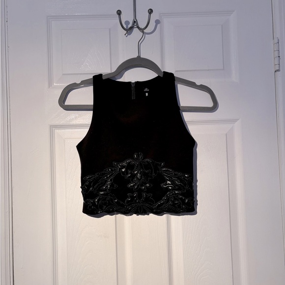 Design Lab Black lace top Size XS - Picture 2 of 6